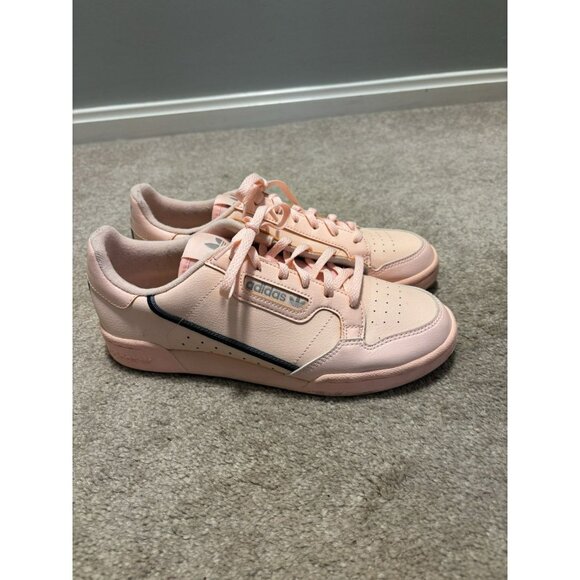 Adidas Womens Originals Continental F97508 coral  Lace Up Shoes Size M 6.5 W8.5 - Picture 1 of 7